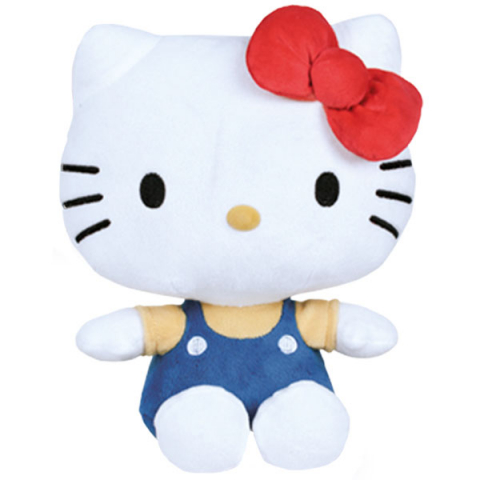 Jucarii 0-1 ani - Jucarie din plus Hello Kitty Icon, Albastru, 22 cm