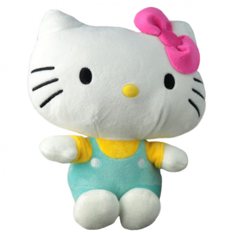 Jucarii 0-1 ani - Jucarie din plus Hello Kitty Icon, Vernil, 22 cm