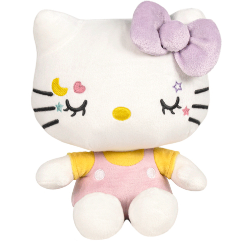 Jucarii educative - Play by Play-Jucarie din plus Hello Kitty In Your Eyes cu salopeta roz, 22 cm