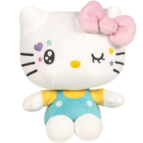 Jucarii educative - Play by Play-Jucarie din plus Hello Kitty In Your Eyes cu salopeta vernil, 22 cm