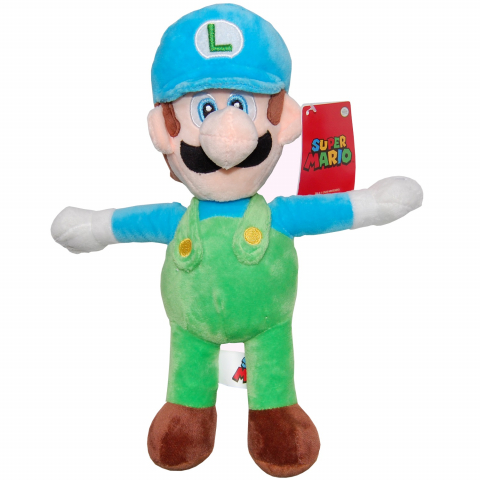 Jucarii 0-1 ani - Jucarie din plus Luigi cu sapca bleu, Super Mario, 31 cm