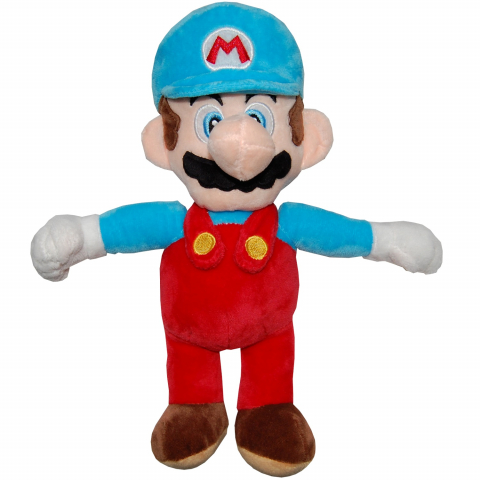 Jucarii 0-1 ani - Jucarie din plus Mario cu sapca bleu, 30 cm