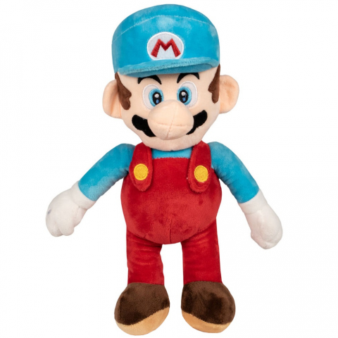 Jucarii 0-1 ani - Jucarie din plus Mario Ice (sapca bleu), Super Mario, 36 cm
