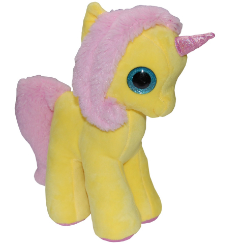 Jucarii 0-1 ani - Play by Play-Jucarie din plus My Cute Unicorn, Galben, 28 cm