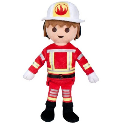 Jucarii 0-1 ani - Jucarie din plus Pompier, Playmobil, 32 cm