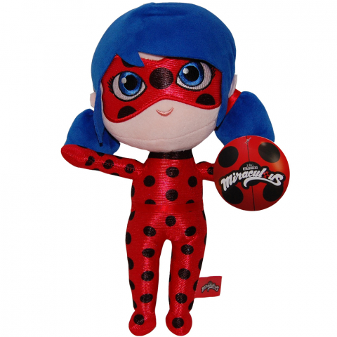 Jucarii 0-1 ani - Jucarie din plus si material textil Ladybug, Miraculous, 30 cm