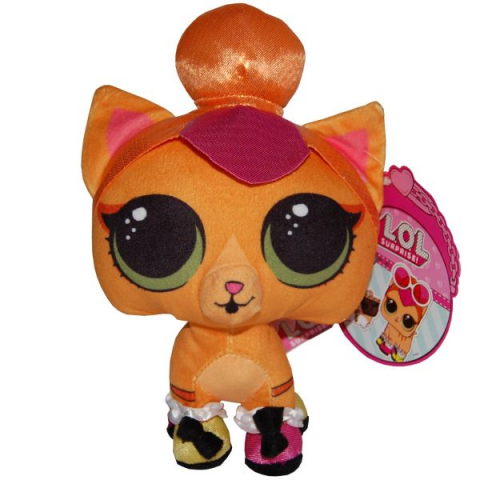 Jucarii 0-1 ani - Play by Play-Jucarie din plus si material textil Neon Kitty, L.O.L. Surprise! Pets, 20 cm