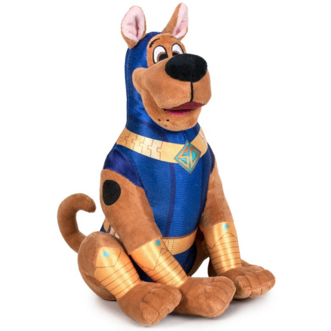 Jucarii 0-1 ani - Jucarie din plus si material textil Scooby blue costume, Scooby Doo, 29 cm