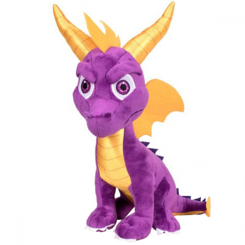 Jucarii 0-1 ani - Jucarie din plus si material textil Spyro sezand, 32 cm
