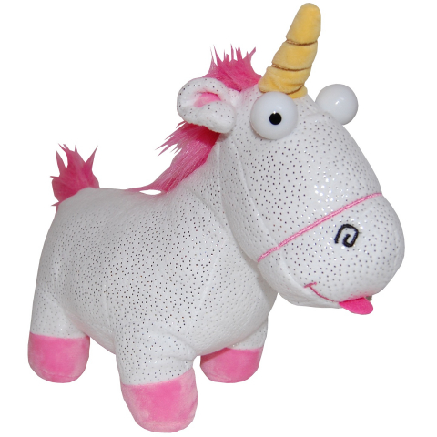 Jucarii 0-1 ani - Jucarie din plus Sparkle Fluffy Unicorn, Despicable Me, 24 cm