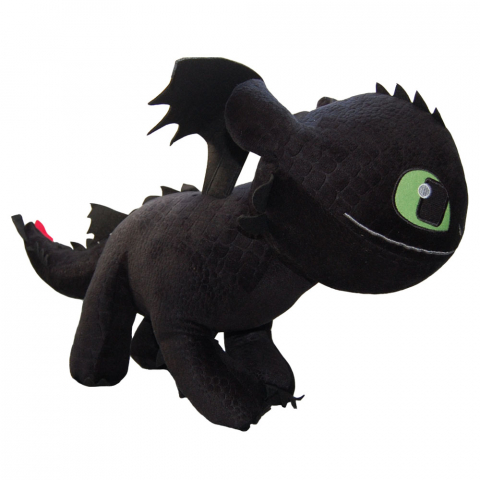 Jucarii 0-1 ani - Jucarie din plus Toothless, How To Train Your Dragon, 60 cm