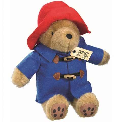 Játékok 1-3 éveseknek - Jucarie din plus Ursuletul Paddington cu haina albastra, 24 cm
