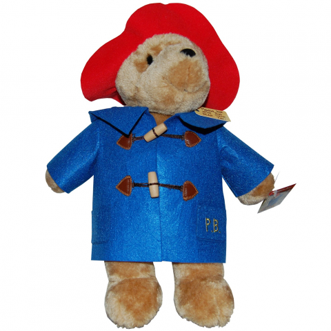 Játékok 1-3 éveseknek - Jucarie din plus Ursuletul Paddington cu haina albastra, 36 cm