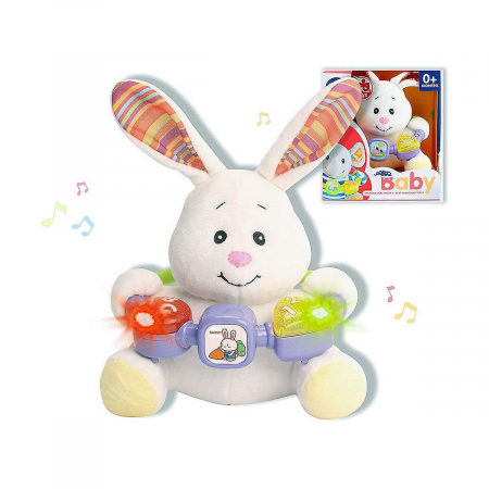 Cadouri botez - Reig Musicales-Jucarie interactiva bebe cu activitati si lumini 20 cm - Iepuras