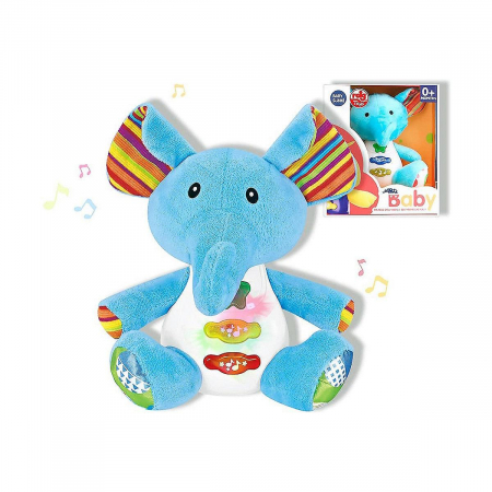 Cadouri botez - Reig Musicales-Jucarie interactiva bebe cu sunete si lumini 15 cm - Elefant