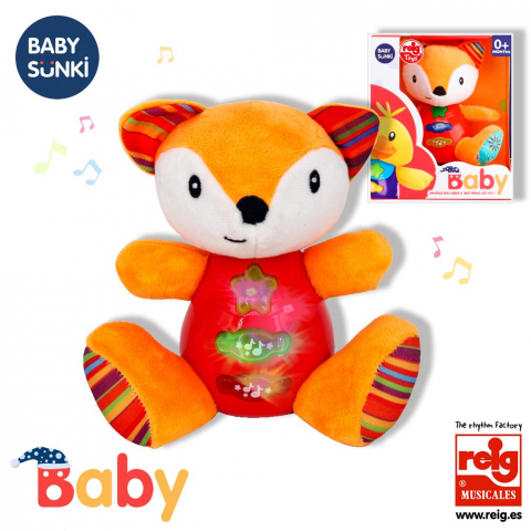 Reig Musicales-Jucarie interactiva bebe cu sunete si lumini 15 cm - Vulpe [1]