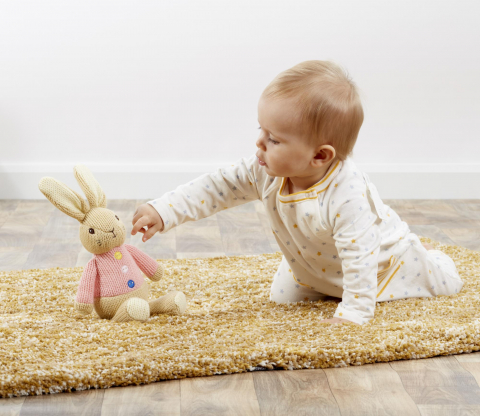 Rainbow Designs-Jucarie Made with Love Flopsy Rabbit, 30 cm [3]