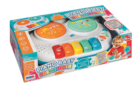 Jucarii educative - RS Toys-Jucarie muzicala bebe si interactiva, Tobe si pian cu taste colorate, cu sunete si lumini, sunete animale, insotire joc vizual lumini, varsta recomandata +6 luni