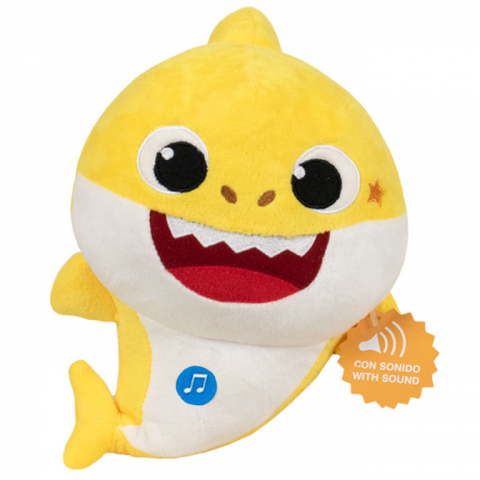Jucarii 0-1 ani - Jucarie muzicala din plus Baby Shark, 18 cm