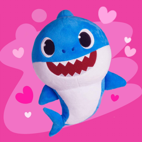 Play by Play-Jucarie muzicala din plus Daddy Shark, Baby Shark, 25 cm [2]