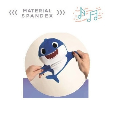 Jucarie muzicala din plus spandex Daddy Shark, Baby Shark, 25 cm [2]