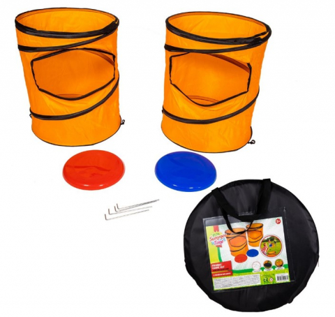 Cadouri botez - Jucarie-pentru-copii-interactiva-si-indemanare,-Van-Der-Meulen-SportX,-2-Frisbee-cu-2-porti-speciale-pentru-marcat,-suport-pastrare-si-cuie-speciale-fixare-in-gazon-SportX