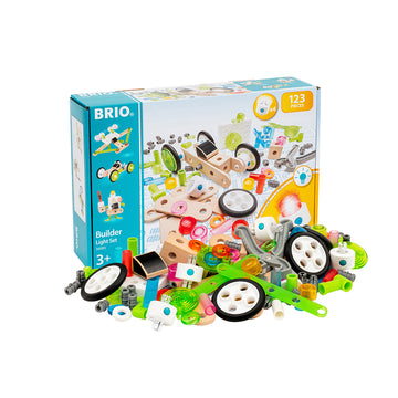Jucarii 3-5 ani - BRIO-Jucarie set constructie cu lumini,  123 piese BRIO, 3+ ani