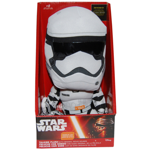 Jucarii 0-1 ani - Jucarie vorbitoare din material textil, Star Wars Stormtrooper, 23 cm