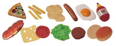 Jucarii +2 Ani - Miniland Jucarii Fast-Food Miniland 19 buc