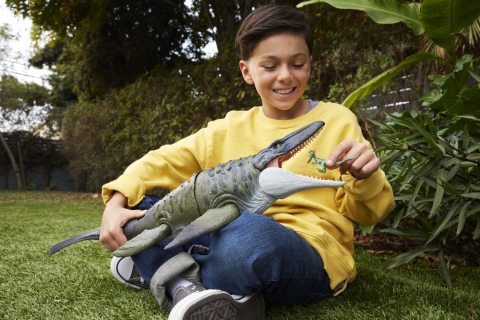 Mattel-Jurassic World Rebirth Bite N Blast Dinozaur Mosasaurus Interactiv Cu Miscari Si Functie Speciala 50Cm [4]