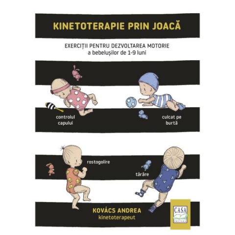 Játékok 50 RON alatt - Kinetoterapie prin joaca - Exerciții pentru dezvoltarea motorie a bebelușilor de 1-9 luni - Kovacs Andrea