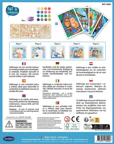 Kit creativ cu nisip colorat - Sablimage Cupluri Animale [2]