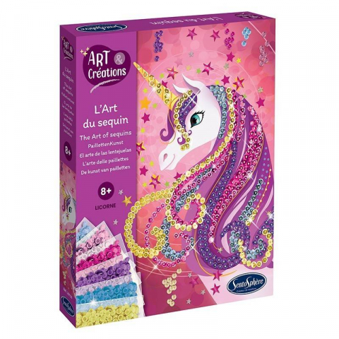 Cadouri 8 ani - Sentosphere-Kit creativ cu paiete - Unicorn