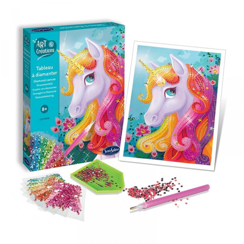 Jucarii educative - Sentosphere Kit Creativ Diamante Unicorn