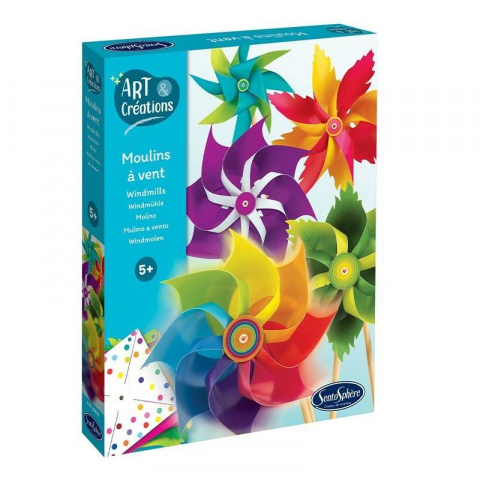 Cadouri 5 ani - Sentosphere-Kit creativ - Moristi de vant bicolore