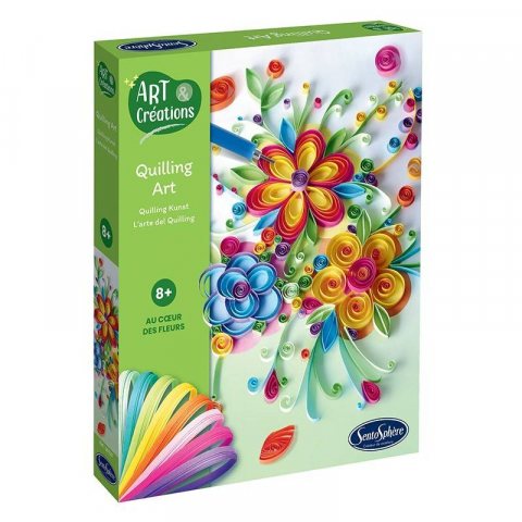 Ajándékok 7 éves gyerekeknek - Sentosphere Kit Creativ Quilling Flori