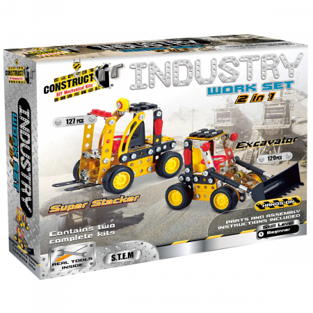 Jocuri STEM - Construct It-Kit STEM Vehicule de construcție 2 in 1, nivel incepator