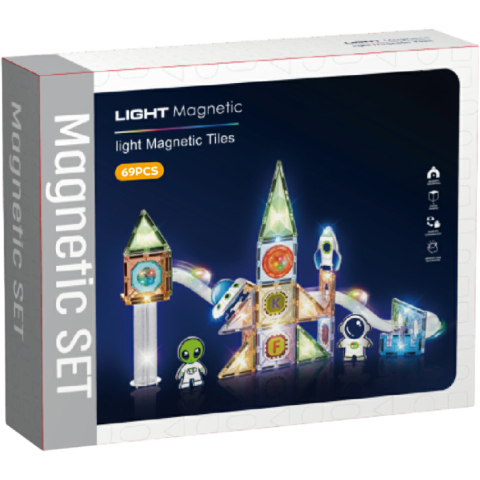 Oktató játékok - Labirint magnetic Diamond cu lumini - In spatiu 69 piese (7.5 cm)