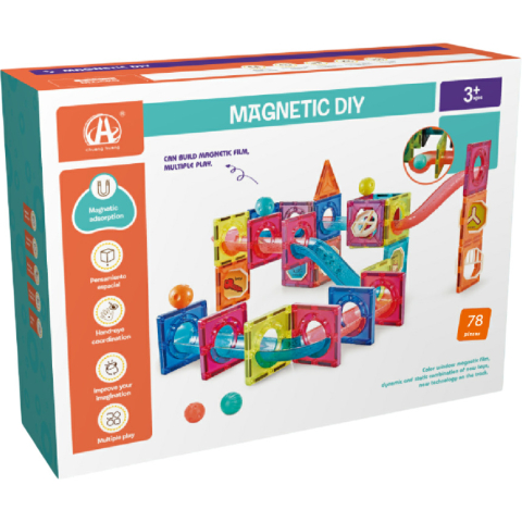 Jucarii educative - Bufnitel-Labirintul meu magnetic - 78 piese (7.5 cm)