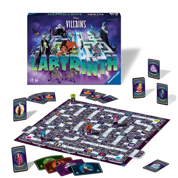 Játékok 6-8 éveseknek - Labyrinth Villains Ravensburger, joc labirint pentru copii cu caractere Disney de la 7 ani, multilingv incl. RO