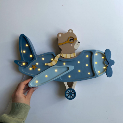 Lampa LITTLE LIGHTS Aeroplan, Denim Blue [1]