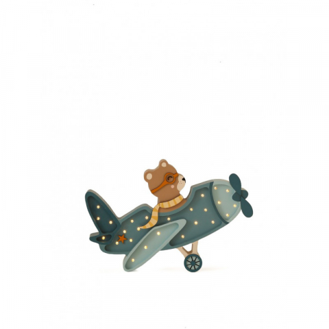 Jucarii 1-3 ani - Little Lights-Lampa LITTLE LIGHTS Aeroplan, Denim Blue