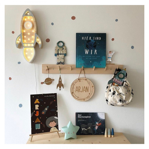 Lampa LITTLE LIGHTS Racheta, Grey Wood [1]