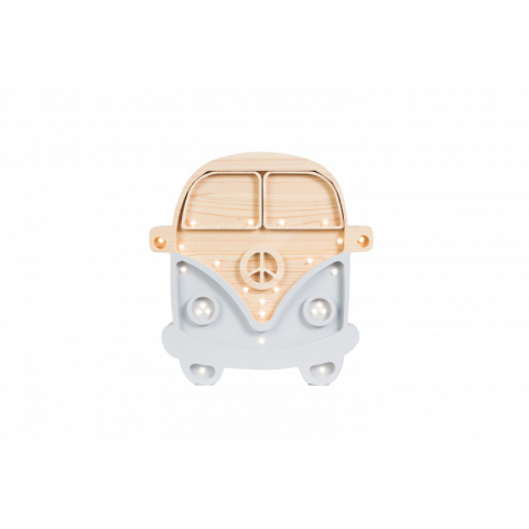 Jucarii 1-3 ani - Little Lights-Lampa LITTLE LIGHTS Van, Grey Wood