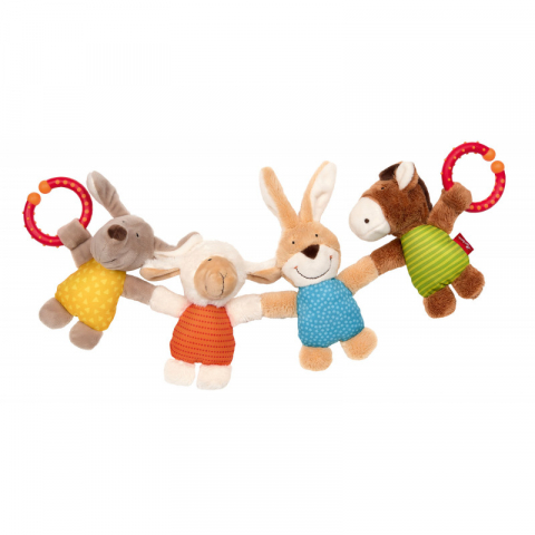 Jucarii 1-3 ani - Sigikid-Lant jucarie din plus pentru carucior Animale de la ferma, Sigikid