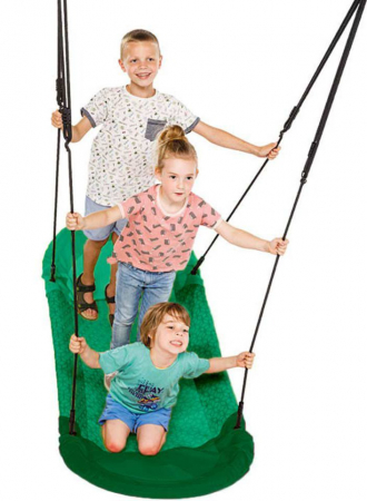 Gyerekhinták - KBT-Leagan cuib oval Grandoh verde pentru 3 copii KBT