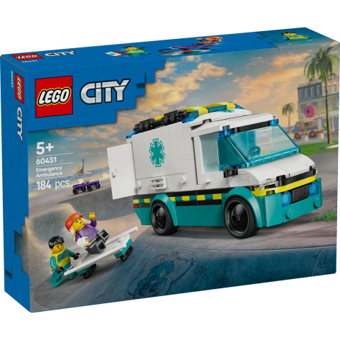 Játékok 3-5 éveseknek - Lego City Ambulanta De Urgente 60451