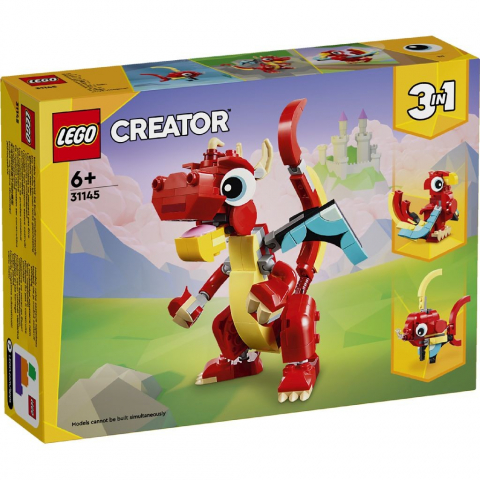 Játékok 50 RON alatt - Lego Creator 3In1 Dragon Rosu 31145