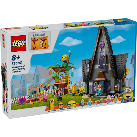 Oktató játékok - Lego Despicable Me4 Resedinta De Familie A Lui Gru Si A Minionilor 75583