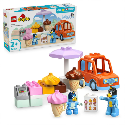 LEGO-Lego Duplo Vizita Cu Blue La Furgoneta De Inghetata 10458  [7]